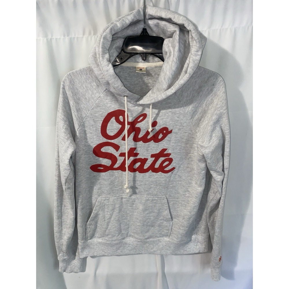 Homage Ohio State Buckeyes Cursive Script Hoodie Hooded Sweatshirt Womens Medium